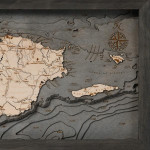 Nautical Wood Maps Puerto Rico  Nautical Wood Maps Puerto Rico
