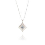 Adel Chefridi Silver Night Aquamarine Pendant Necklace