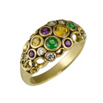 Alex Sepkus Mardi Gras Mix Open Work Ring Alex Sepkus Mardi Gras Mix Open Work Ring