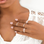 Meditation Rings Prana Meditation Spinner Ring - Vermeil Rose Gold