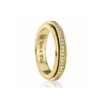 Meditation Rings Lunar Meditation Spinner Ring - Solid Yellow Gold Meditation Rings Lunar Meditation Spinner Ring - Solid Yellow Gold