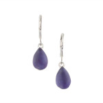 Matt Bezak Tear Drop Earrings Sterling Silver Purple Matt Bezak Tear Drop Earrings Sterling Silver Purple