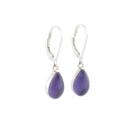 Matt Bezak Tear Drop Earrings Sterling Silver Purple Matt Bezak Tear Drop Earrings Sterling Silver Purple