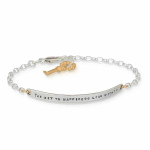 Kathy Bransfield Key to Happiness - Quote Bracelet