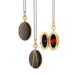 Monica Rich Kosann Black Enamel Vermeil Oval Locket Monica Rich Kosann Black Enamel Vermeil Oval Locket