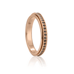 Meditation Rings Eclipse Meditation Spinner Ring - Vermeil Rose Gold