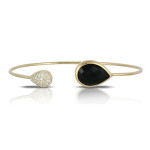 Doves by Doron Paloma Black Onyx and Diamond Bangle Doves by Doron Paloma Black Onyx and Diamond Bangle