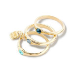 UNOde50 Happy Blue Ring Gold