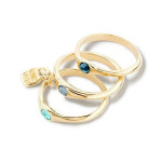 UNOde50 Happy Blue Ring Gold