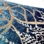Kevin OBrien Studio Willow Metallic Velvet Pillow - Shark Kevin OBrien Studio Willow Metallic Velvet Pillow - Shark