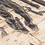 Nautical Wood Maps Michigan Route M22 