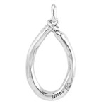 UNOde50 Letter Charm - Large, Silver UNOde50 Letter Charm - Large, Silver