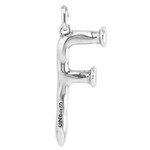 UNOde50 Letter Charm - Large, Silver UNOde50 Letter Charm - Large, Silver