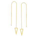 Midas Draw the Line Bianca Pyramid Yellow Gold Threader Earrings