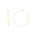 Midas Diamond Round Polished Yellow Gold Hoop Earrings