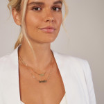 Midas Rounded Corners Bar Plate Yellow Gold Link Necklace