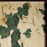 Nautical Wood Maps Arbutus Lake