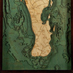 Nautical Wood Maps Baja Peninsula / Gulf of California - Dark Frame Nautical Wood Maps Baja Peninsula / Gulf of California - Dark Frame