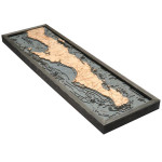 Nautical Wood Maps Baja Peninsula / Gulf of California  Nautical Wood Maps Baja Peninsula / Gulf of California