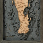 Nautical Wood Maps Baja Peninsula / Gulf of California  Nautical Wood Maps Baja Peninsula / Gulf of California