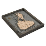 Nautical Wood Maps Block Island 
