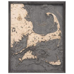 Nautical Wood Maps Cape Cod - Large  Nautical Wood Maps Cape Cod - Large