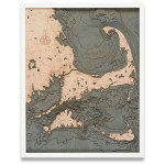 Nautical Wood Maps Cape Cod - Large  Nautical Wood Maps Cape Cod - Large