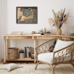 Nautical Wood Maps Cape Cod - Small 