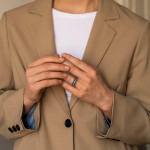 Ti Sento Three Stack Embellished Sterling Silver Milano Ring Ti Sento Three Stack Embellished Sterling Silver Milano Ring