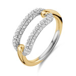 Ti Sento Open Band Pave Gold Milano Ring