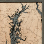 Nautical Wood Maps Chesapeake Bay - Grey Frame Nautical Wood Maps Chesapeake Bay - Grey Frame