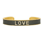 Freida Rothman Love Cuff Gold Rhodium