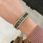 Freida Rothman Love Cuff Gold Rhodium