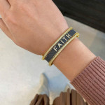 Freida Rothman Faith Cuff Gold Rhodium