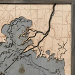 Nautical Wood Maps Lake St Clair  Nautical Wood Maps Lake St Clair