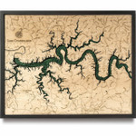 Nautical Wood Maps Lake Cumberland Nautical Wood Maps Lake Cumberland