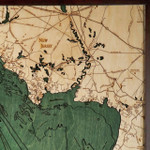 Nautical Wood Maps Delaware Bay - Dark Frame Nautical Wood Maps Delaware Bay - Dark Frame