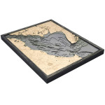 Nautical Wood Maps Delaware Bay  Nautical Wood Maps Delaware Bay