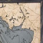 Nautical Wood Maps Delaware Bay  Nautical Wood Maps Delaware Bay