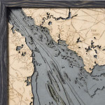 Nautical Wood Maps Delaware Bay  Nautical Wood Maps Delaware Bay