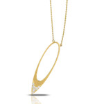 Doves by Doron Paloma Fibonacci Diamond Pointed Oval Yellow Gold Necklace Doves by Doron Paloma Fibonacci Diamond Pointed Oval Yellow Gold Necklace