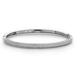 Ti Sento Pave Textured Sterling Silver Milano Bracelet