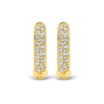 Ti Sento Tube Huggie Pave Gold Milano Earrings