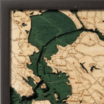 Nautical Wood Maps San Francisco / Bay Area - Small - Dark Frame Nautical Wood Maps San Francisco / Bay Area - Small - Dark Frame