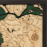 Nautical Wood Maps San Francisco / Bay Area - Small - Dark Frame Nautical Wood Maps San Francisco / Bay Area - Small - Dark Frame