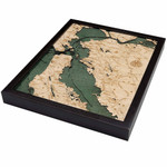 Nautical Wood Maps San Francisco / Bay Area - Small - Dark Frame Nautical Wood Maps San Francisco / Bay Area - Small - Dark Frame