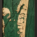 Nautical Wood Maps Galveston