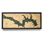 Nautical Wood Maps Lake Georgetown