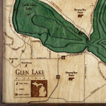 Nautical Wood Maps Glen Lake