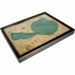 Nautical Wood Maps Glen Lake